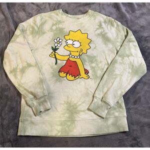 The‎ Simpsons Lisa Sweatshirt Womens XS Green Tie Dye Crewneck Mad Engine 2021